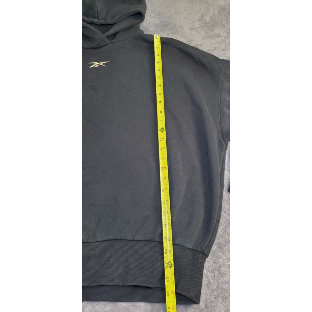 Reebok Women's Sz M Lux 24k Gold Fleece Sweatshirt Hoodie Winter C12-9 - Picture 3 of 10